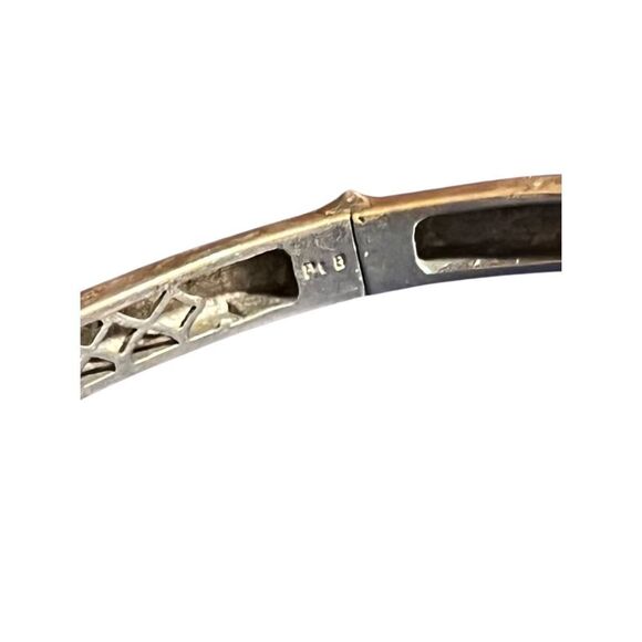 Karis Malagasy Labradorite & Multi Gemstone Filigree Vermeil Hinged Bracelet - Picture 8 of 16